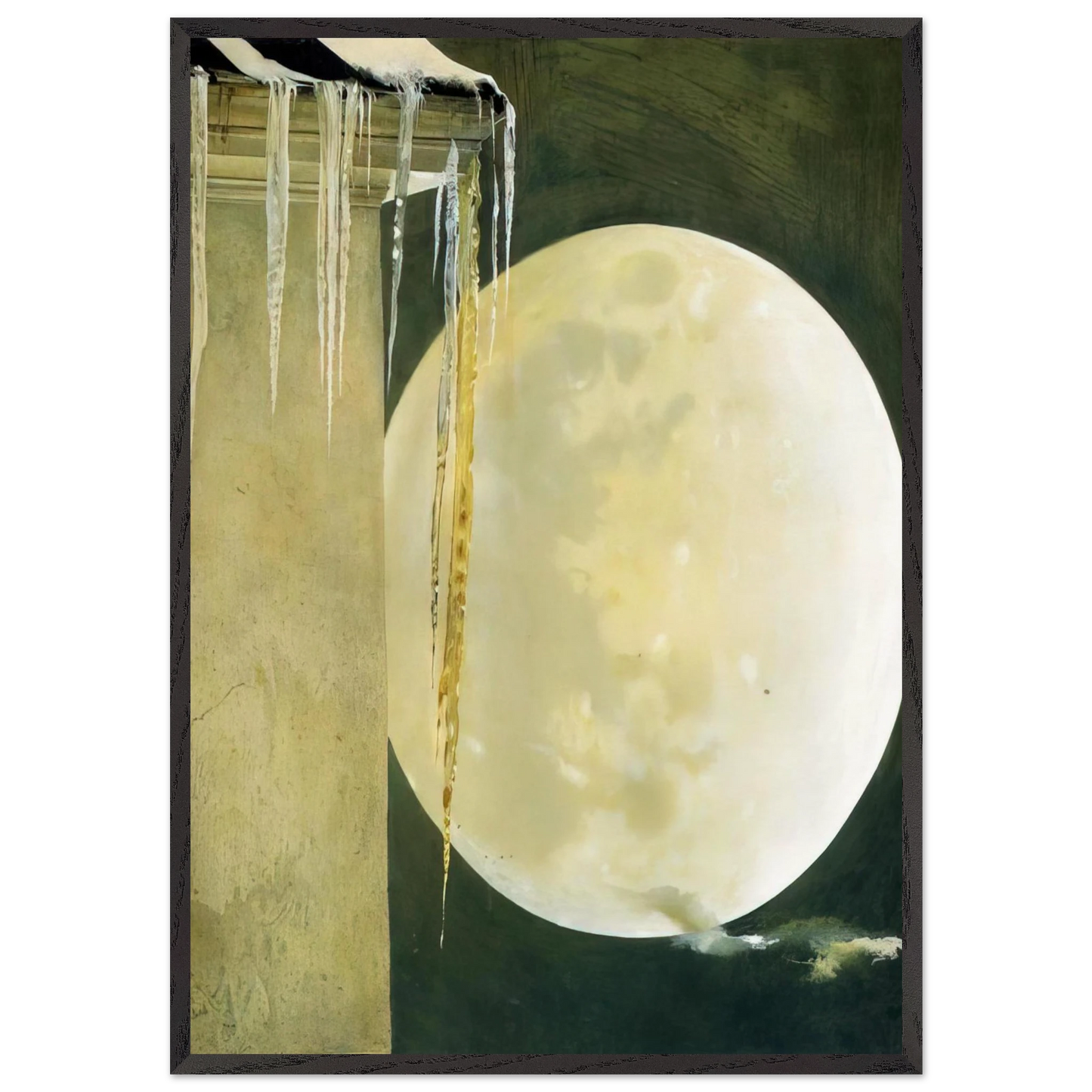 MOON MADNESS - Andrew Wyeth Framed Art Print – Black Wooden Frame - Default Title - -Framed Art Print