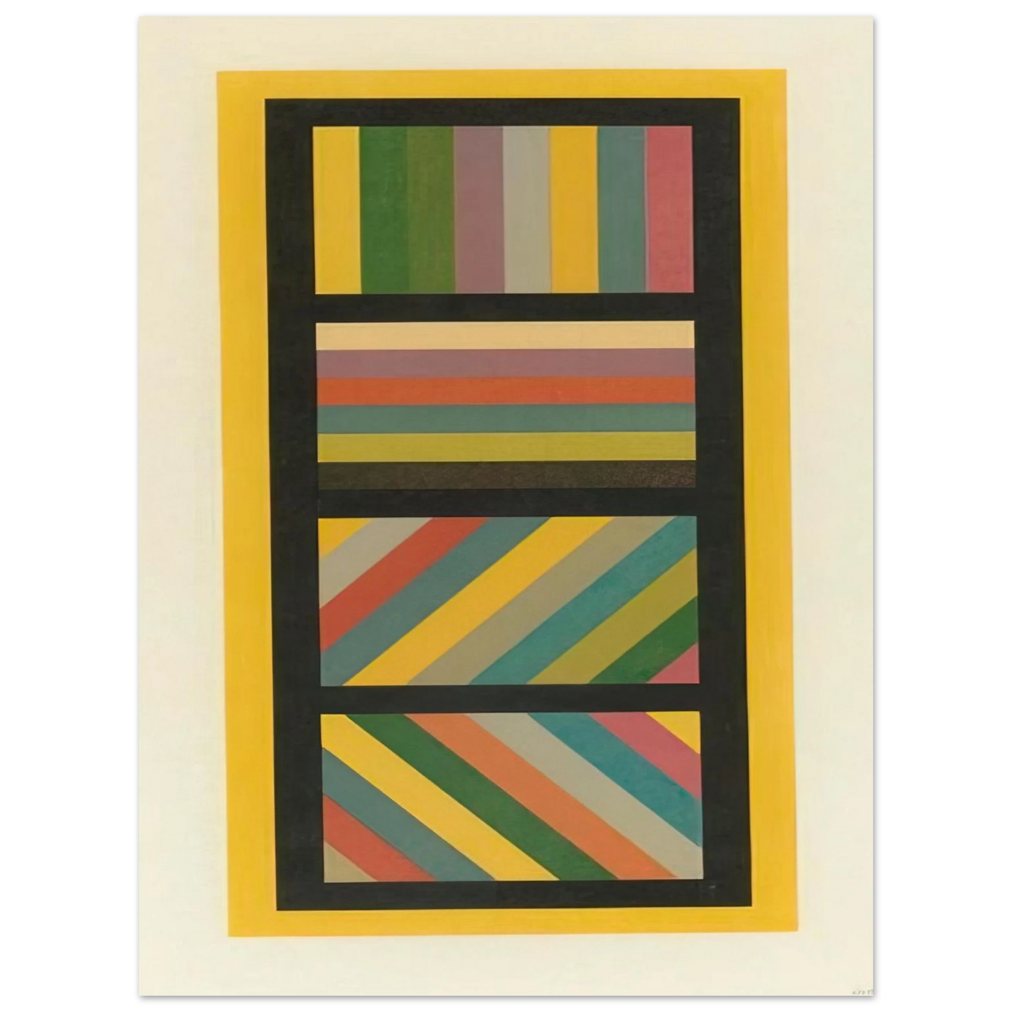 Sol LeWitt - Bands of Color in Four Directions Fine Art Poster - Default Title