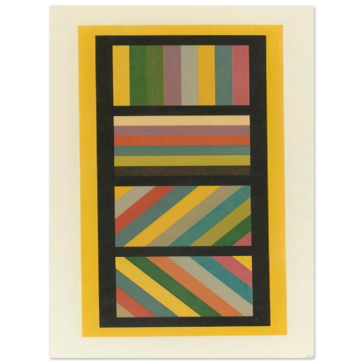 Sol LeWitt - Bands of Color in Four Directions 75x100 cm / 30x40inches Fine Art Poster