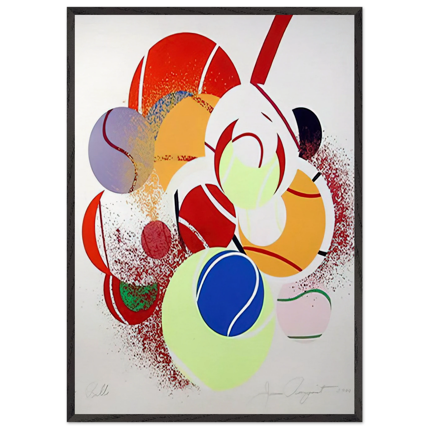Balls - James Rosenquist 70x100 cm / 28x40 inches Framed Art Print – Black Wooden Frame