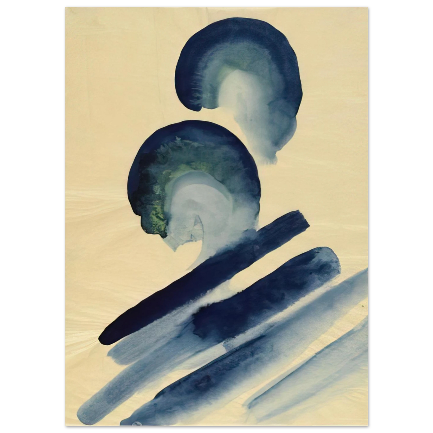 Georgia O'Keeffe - Blue-02 Fine Art Poster - 40x60 cm / 16x24 inches