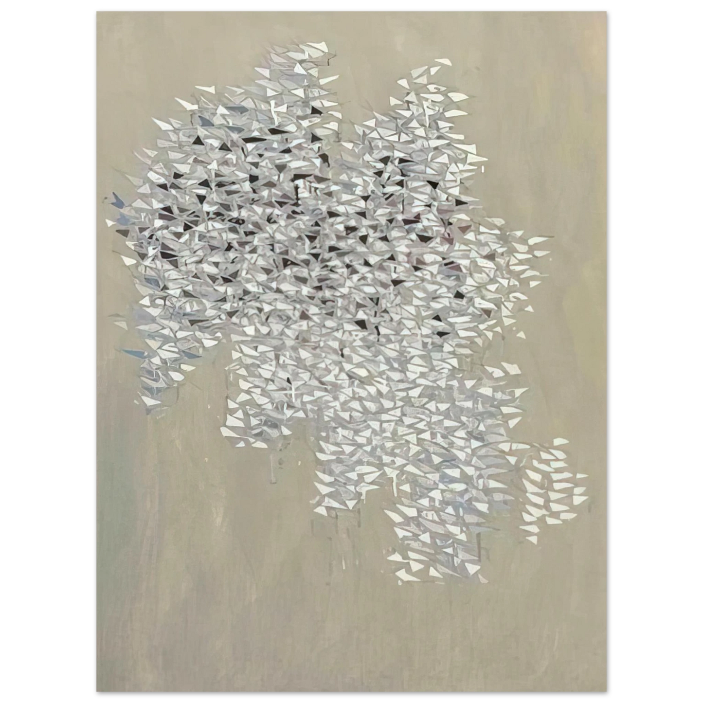 Robert Goodnough - Vertical-Blue-Brown-White - 1984 Fine Art Poster - Default Title