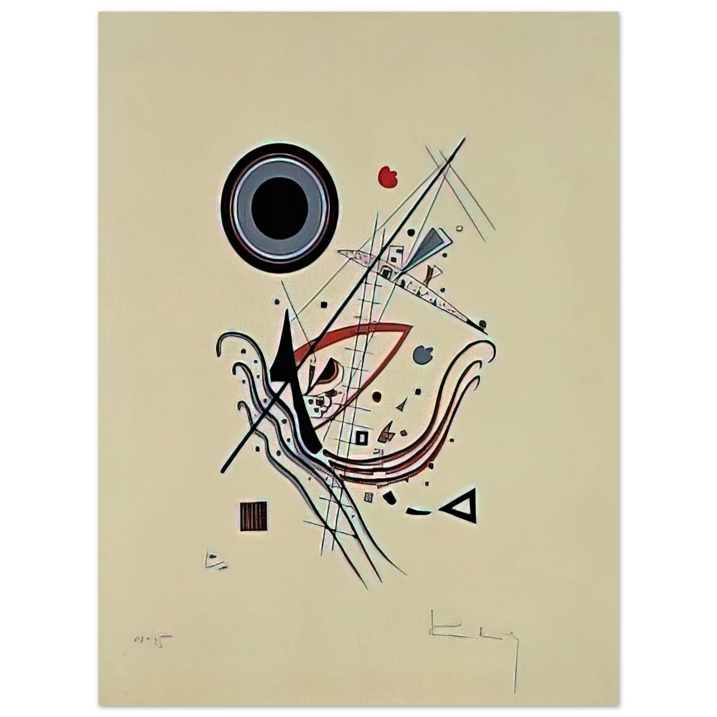 Wassily Kandinsky - BLUE 1922 Fine Art Poster - Default Title