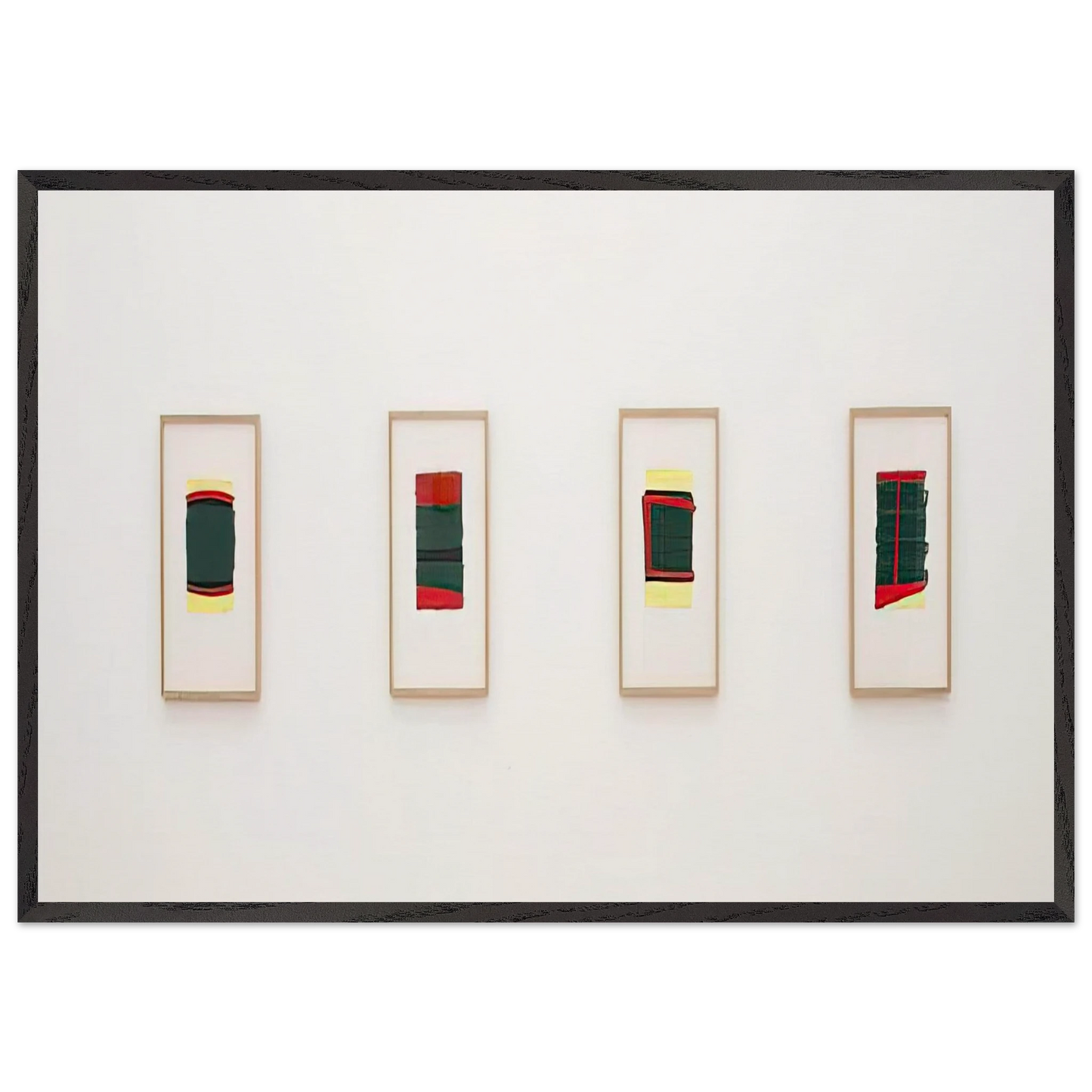 OHNE TITEL F R THORDES 1976 - Blinky Palermo Framed Art Print – Black Wooden Frame - Default Title - -Framed Art Print