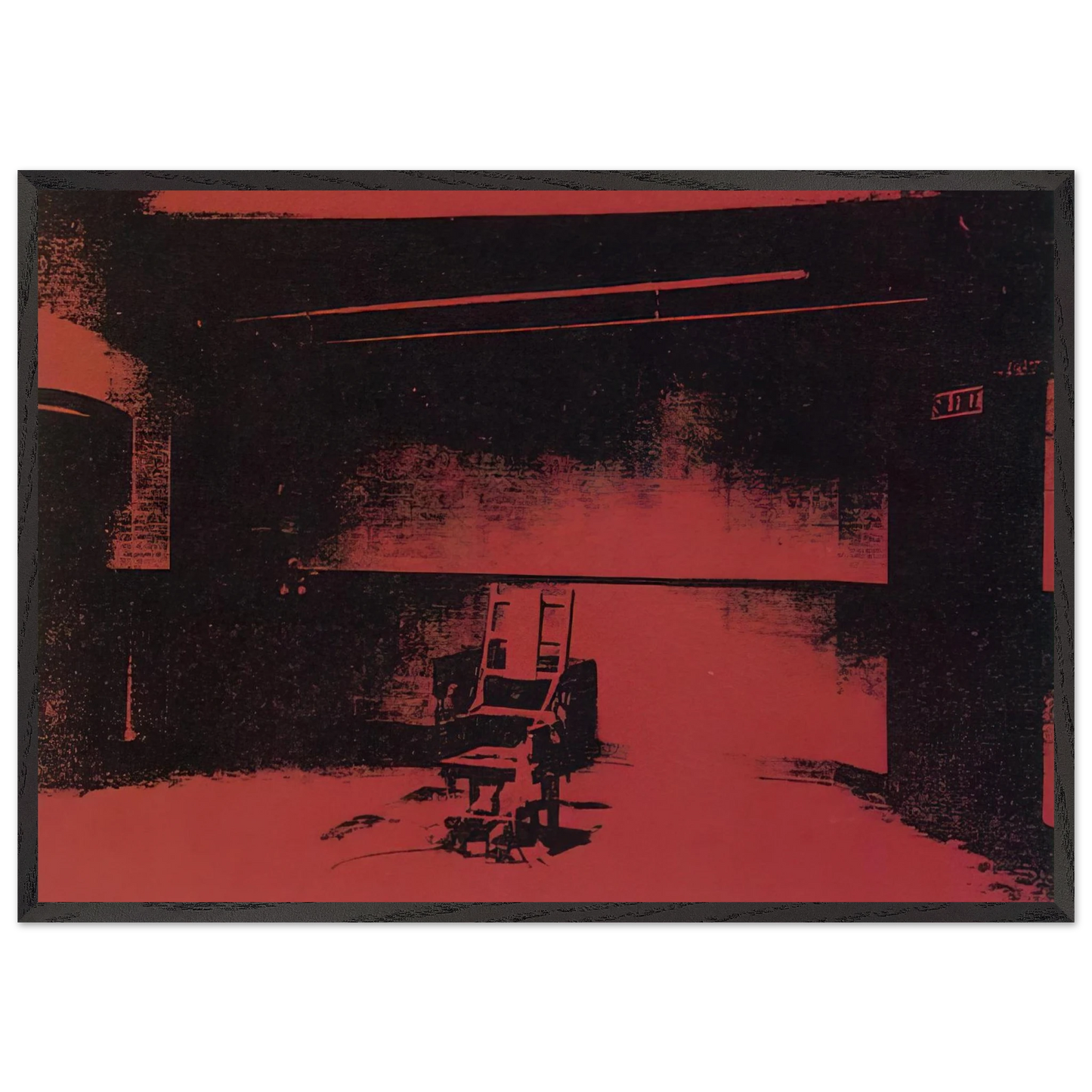 Early electric chair - Andy Warhol Framed Art Print – Black Wooden Frame - Default Title - -Framed Art Print