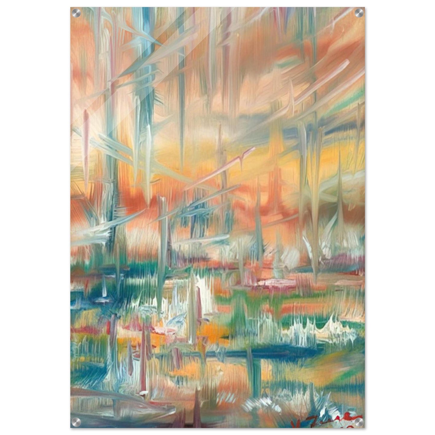 Abstract Composition - Konrad Zuse Acrylic Print - 70x100 cm / 28x40″ inches | Konrad Zuse Wall Art | Konrad Zuse Prints