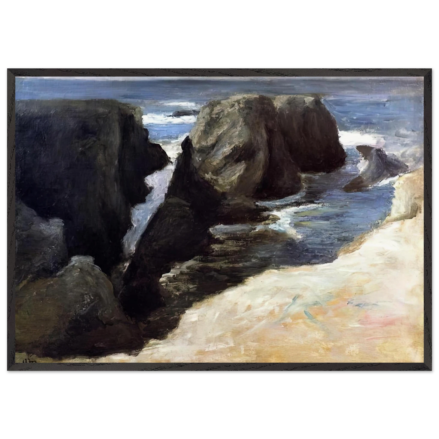 BELLE ILE 1896 0 - Henri Matisse 70x100 cm / 28x40 inches Framed Art Print – Black Wooden Frame