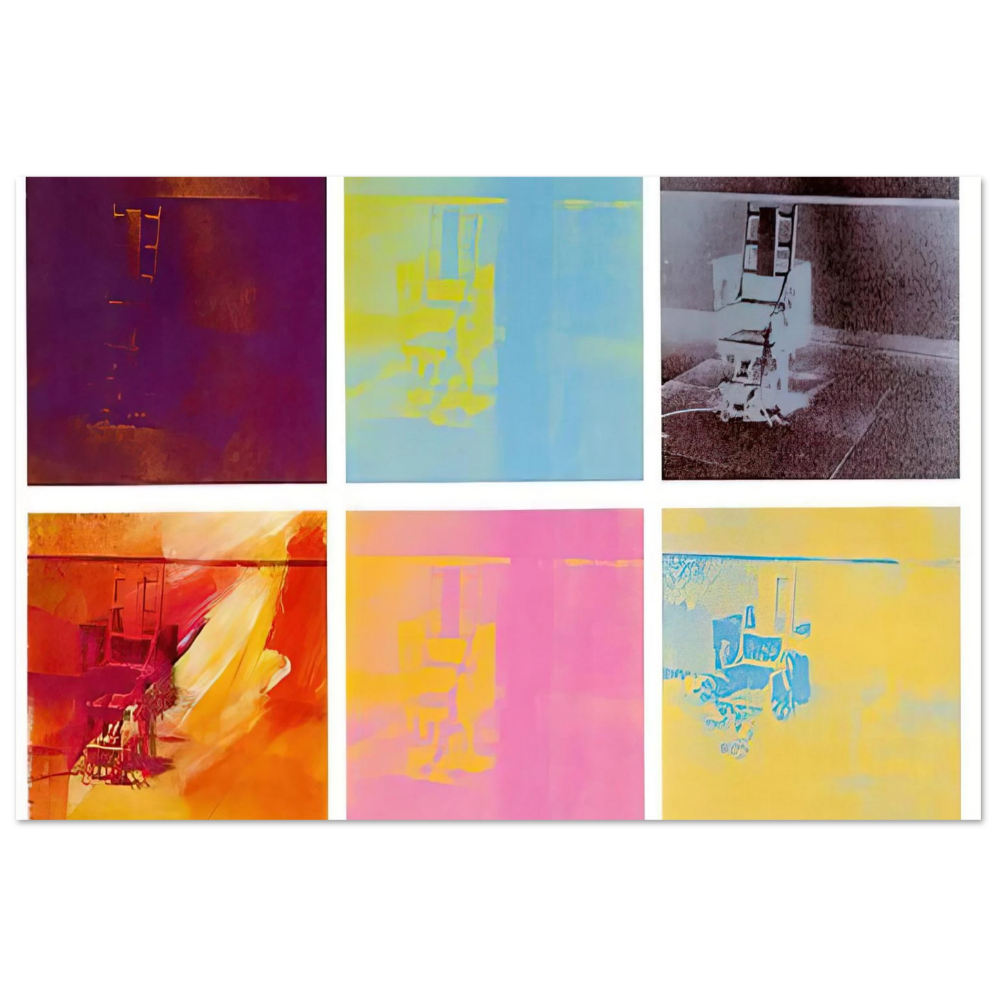 Andy Warhol - Electric Chair Fine Art Poster - 40x60 cm / 16x24 inches