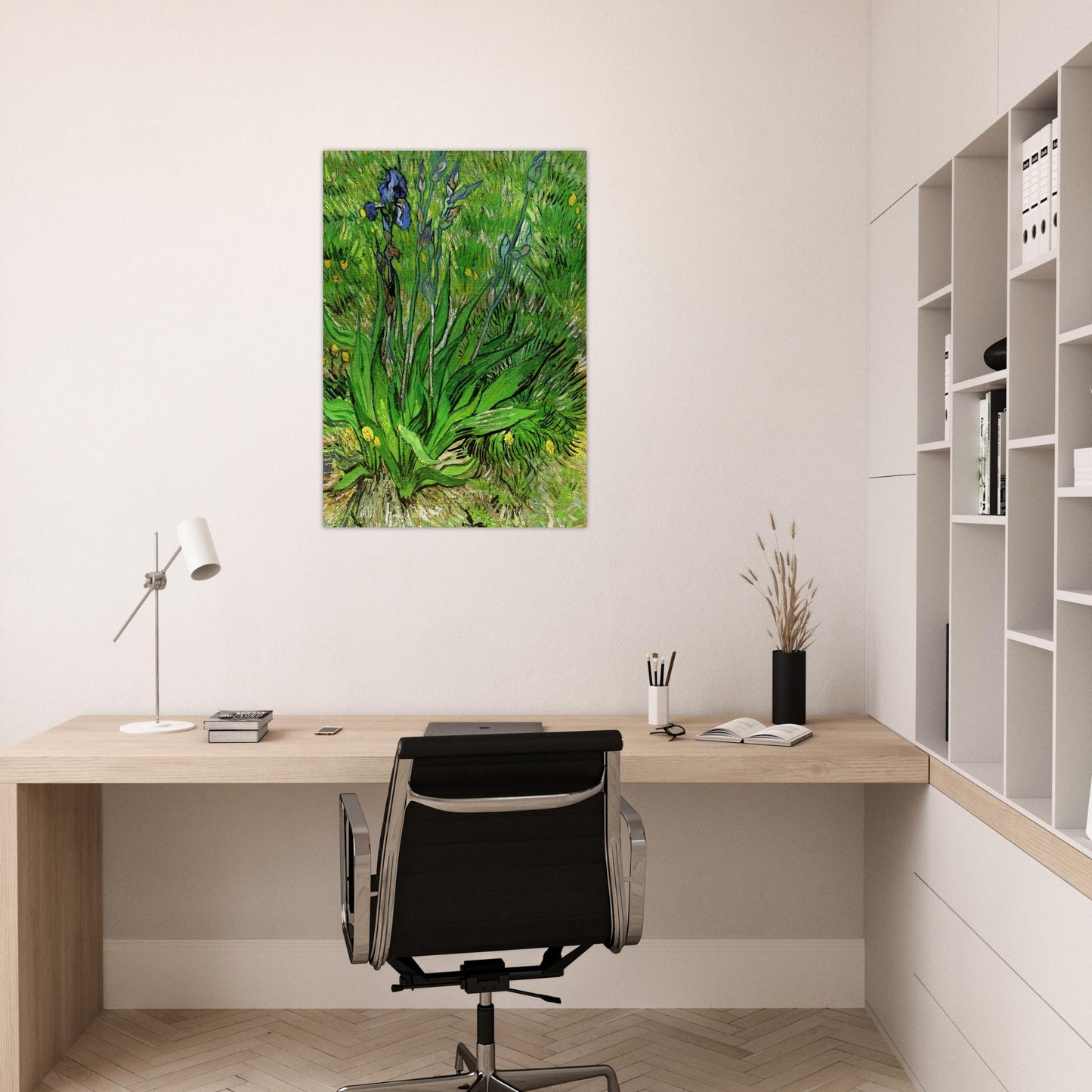 The Iris - Vincent van Gogh Brushed Aluminum Print - 70x100 cm / 28x40 inches | Vincent van Gogh Aluminum Print | Vincent van Gogh Prints