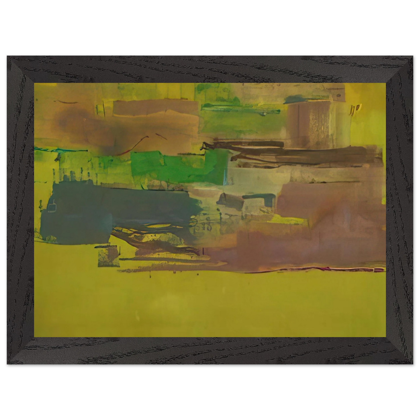 Helen Frankenthaler - August Deep - 1978 Wall art - 30x40 cm / 12x16 inches - Premium Wooden Framed Poster With Fine Art Paper - Black frame