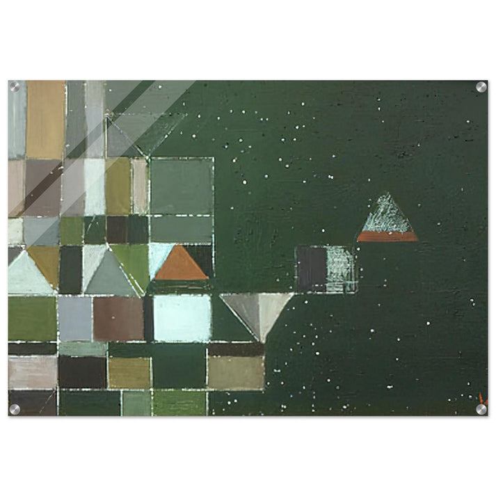 SQUARE MOTIF GREEN LILAC 1948 - Victor Pasmore Acrylic Print - 70x100 cm / 28x40″ inches