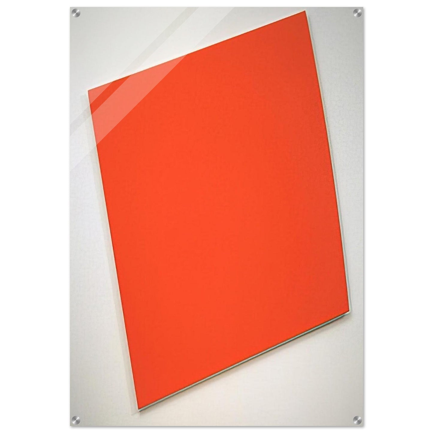 Red-Orange Panel with Curve - Ellsworth Kelly Acrylic Print - 70x100 cm / 28x40″ inches