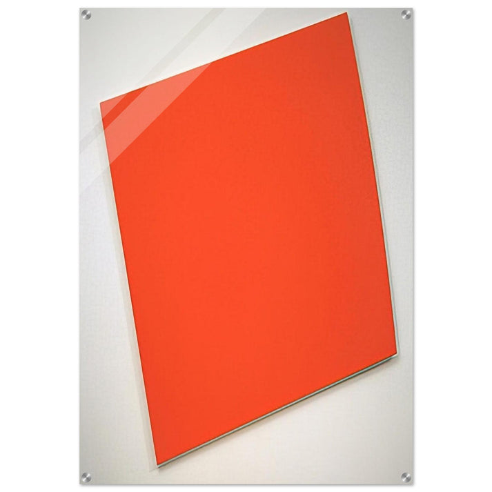 Red-Orange Panel with Curve - Ellsworth Kelly Acrylic Print - 70x100 cm / 28x40″ inches