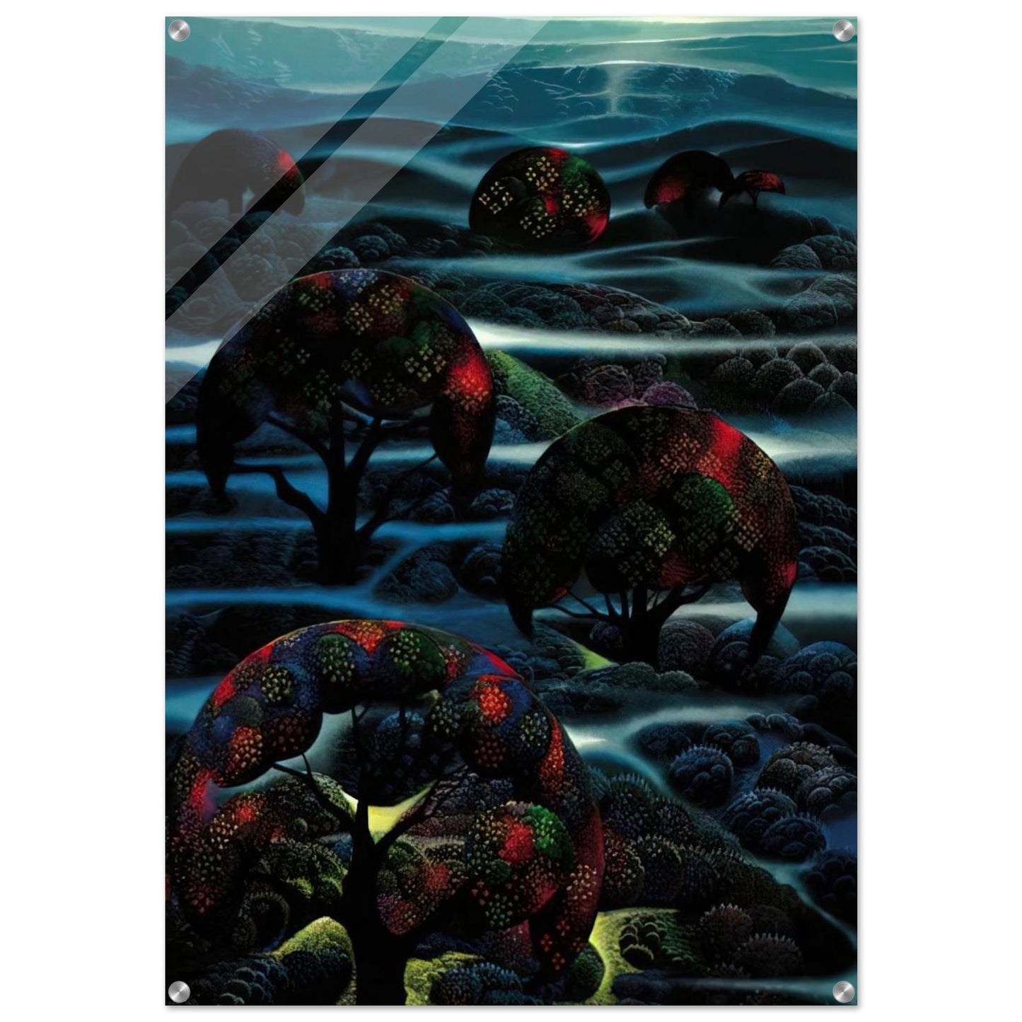 Garden of Dreams - Eyvind Earle Acrylic Print - 70x100 cm / 28x40″ inches
