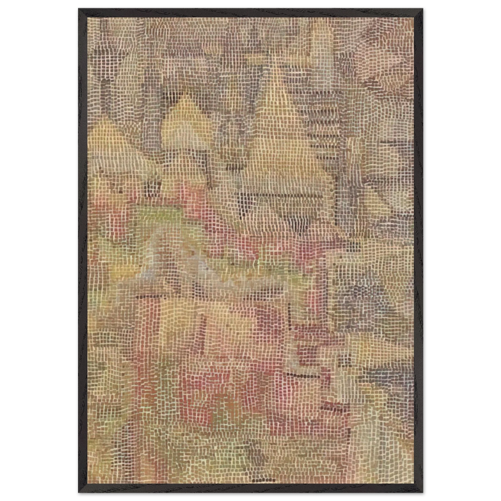 CASTLE GARDEN 1931 - Paul Klee 70x100 cm / 28x40 inches Framed Art Print – Black Wooden Frame