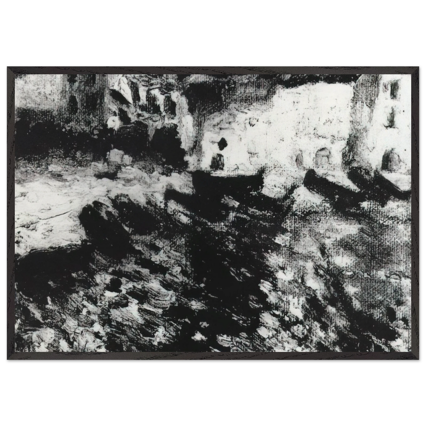 PORT DOGUE CADAQUES - Salvador Dali Framed Art Print – Black Wooden Frame - Default Title - -Framed Art Print