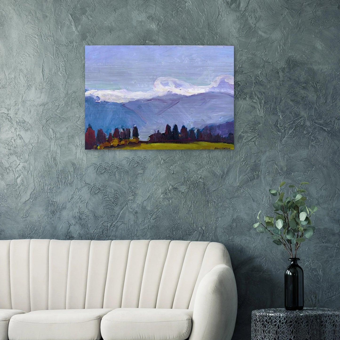 GREEN NEEDLES ON THE CROSS JAVERNAZ 1901 - Henri Matisse Brushed Aluminum Print - 70x100 cm / 28x40 inches | Henri Matisse Aluminum Print | Henri Matisse Prints