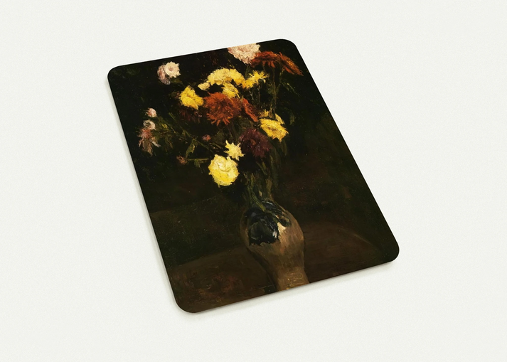 Basket of Carnations and Zinnias By Vincent van Gogh Pack of 10 Post Cards | Vincent van Gogh Post Cards | A6 (10.5 x 14.8 cm) - 4.1 x 5.8 inches