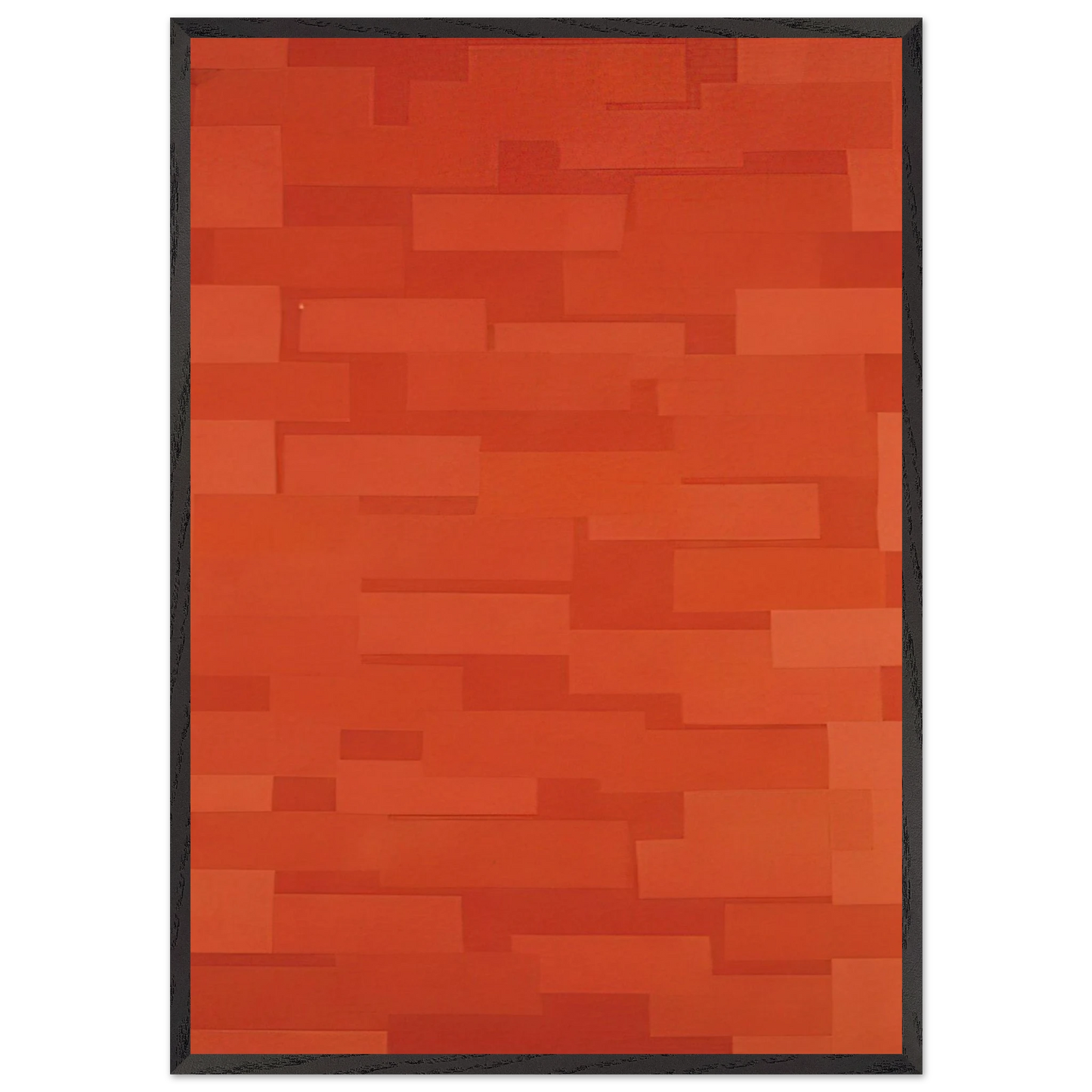 Number 5 Red Wall - 1952 - Ad Reinhardt 70x100 cm / 28x40 inches Framed Art Print – Black Wooden Frame