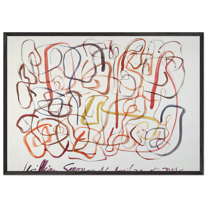 6 April 28 1963 NYC - 1963 - William Saroyan 70x100 cm / 28x40 inches Framed Art Print – Black Wooden Frame