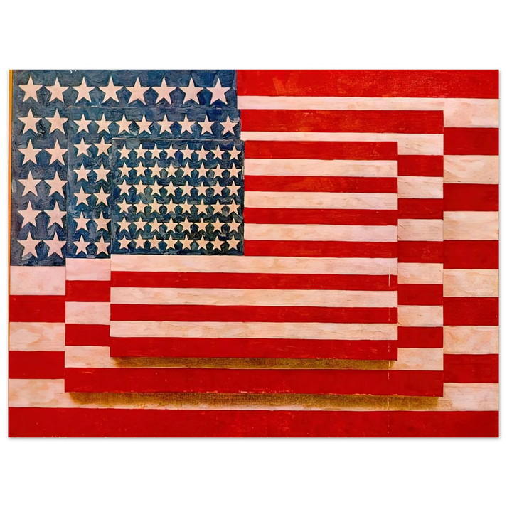 Jasper Johns - THREE FLAGS 1958 75x100 cm / 30x40inches Fine Art Poster