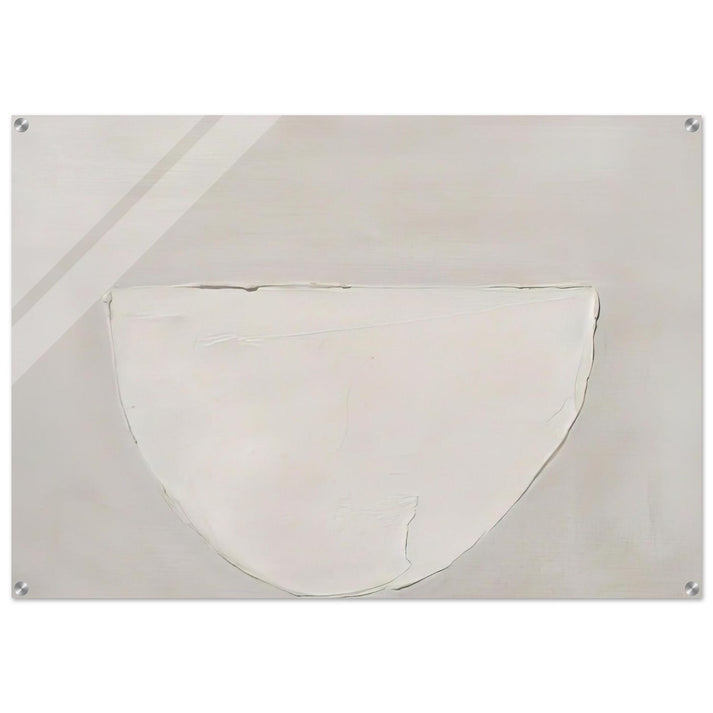 Bowl White on Grey - 1962 - William Scott Acrylic Print - 70x100 cm / 28x40″ inches | William Scott Wall Art | William Scott Prints