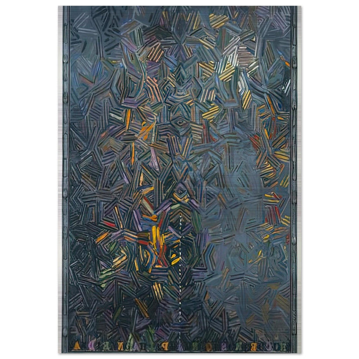 DANCERS ON A PLANE 1981 - Jasper Johns Brushed Aluminum Print - 70x100 cm / 28x40 inches | Jasper Johns Aluminum Print | Jasper Johns Prints