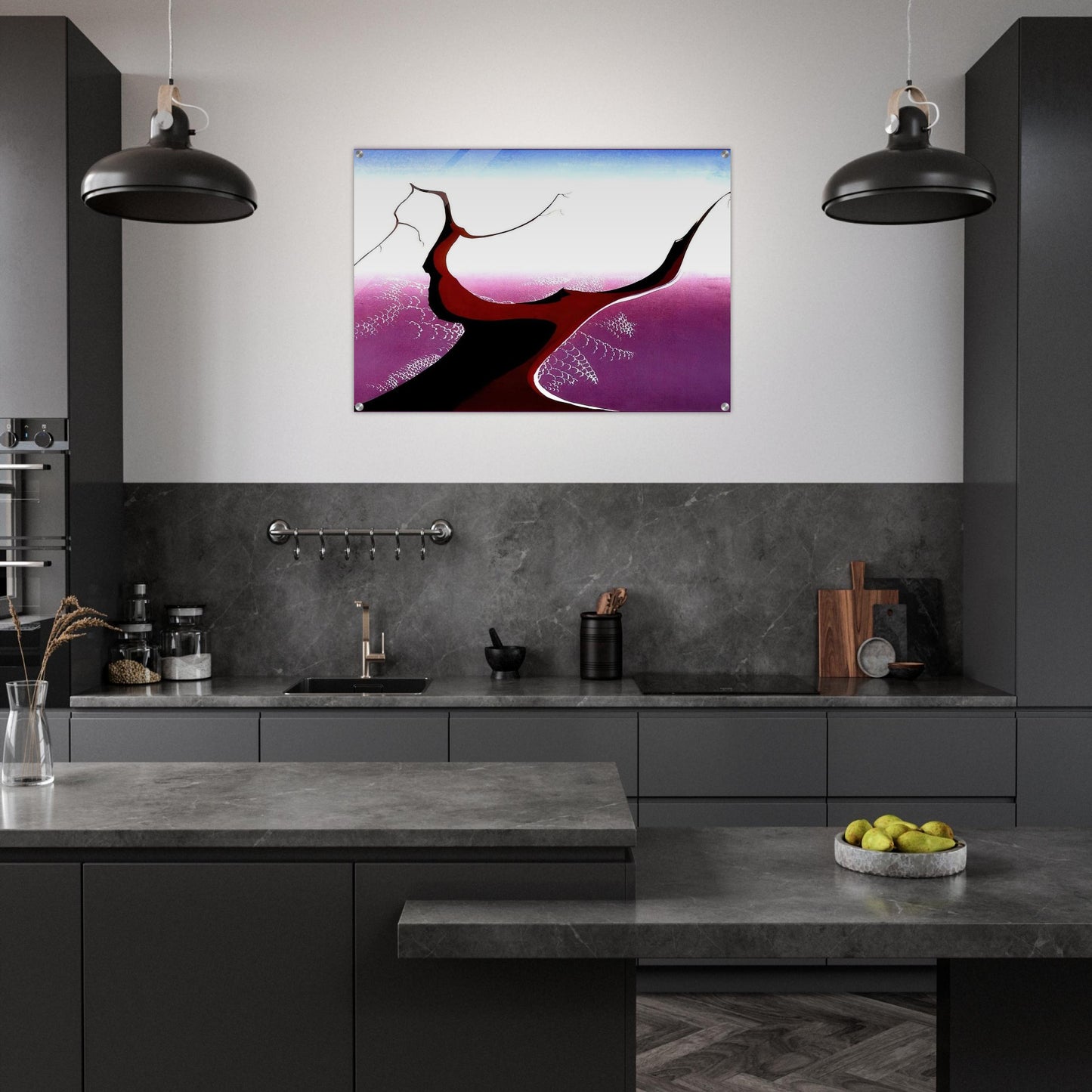 Desert Tree - Eyvind Earle Acrylic Print - 70x100 cm / 28x40″ inches