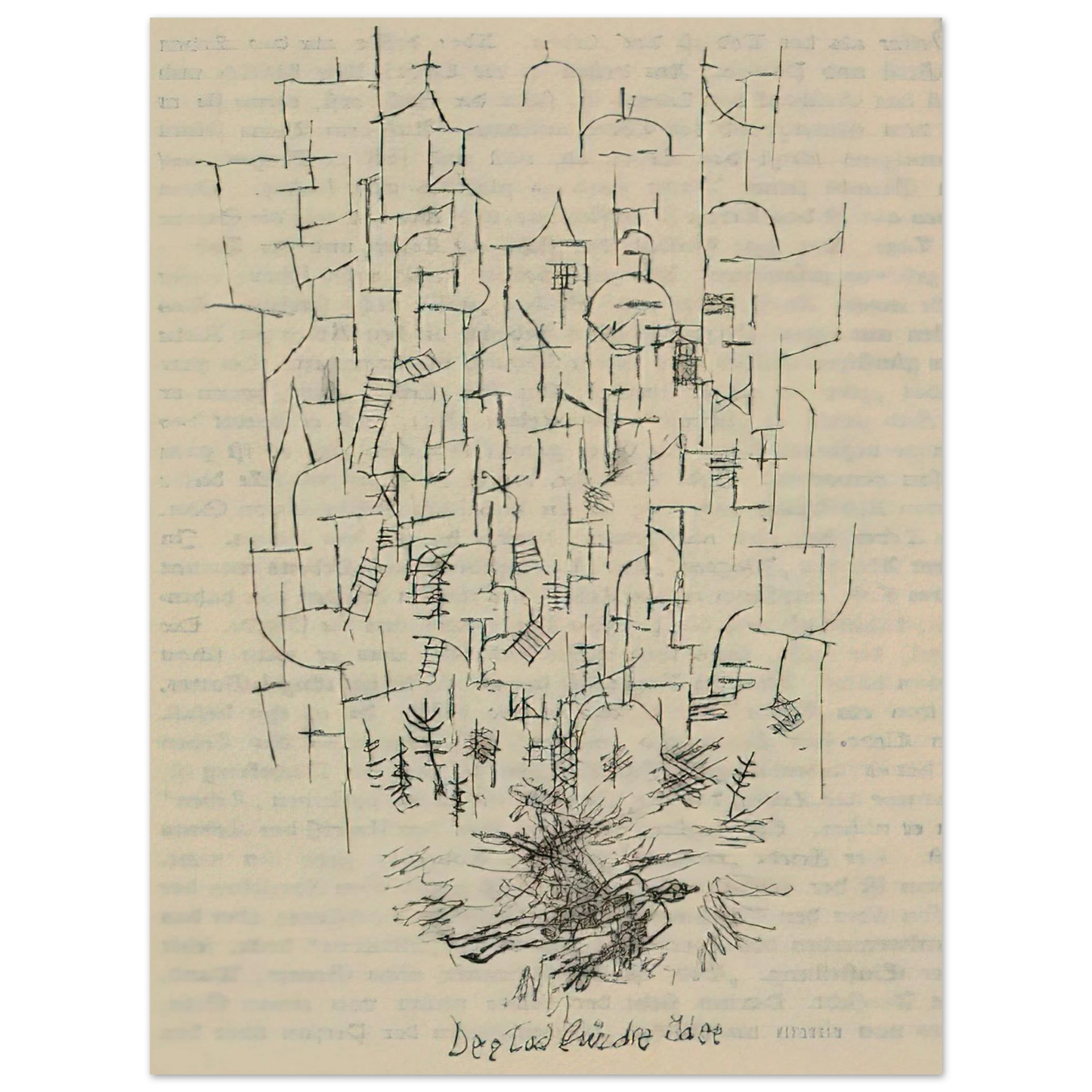 Paul Klee - DEATH FOR THE IDEA 1915 Fine Art Poster - Default Title