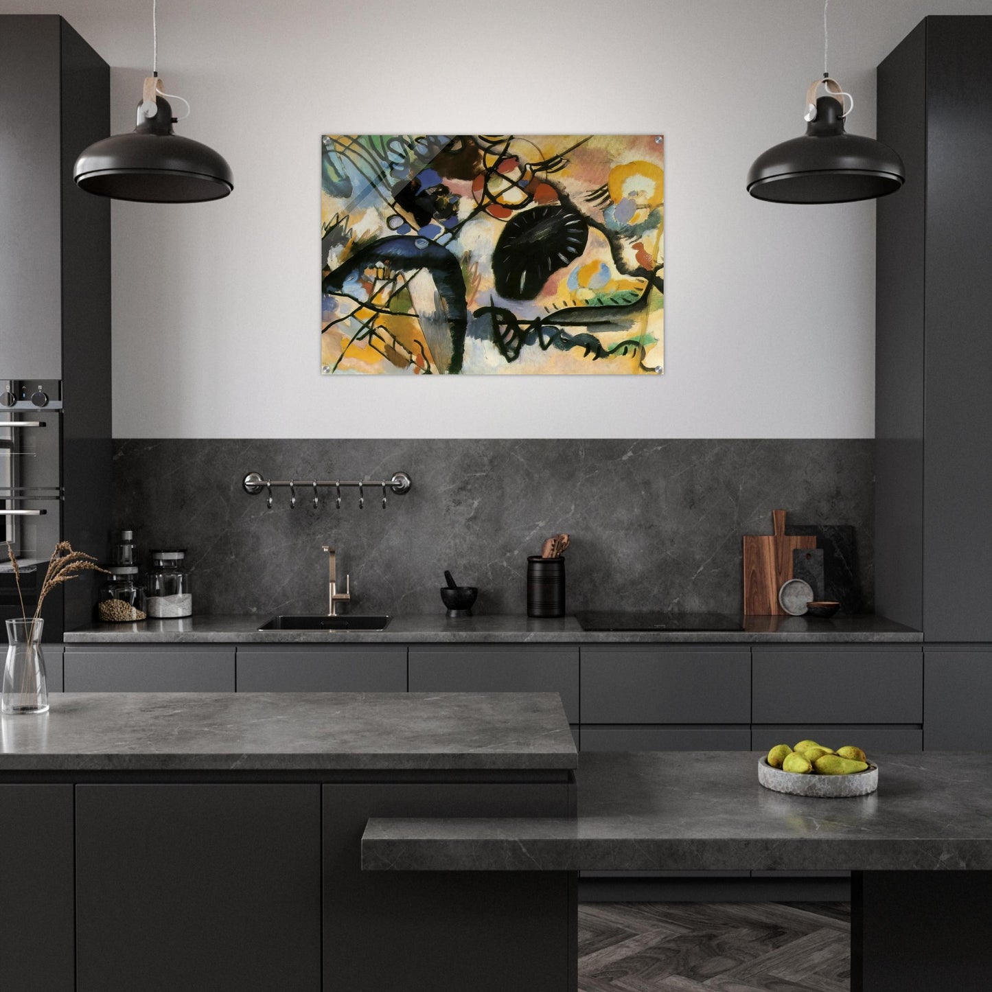 BLACK SPOT 1912 - Wassily Kandinsky Acrylic Print - 70x100 cm / 28x40″ inches