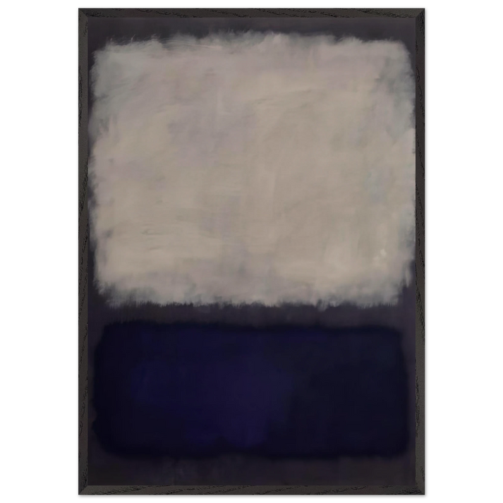 Blue and gray - 1962 - Mark Rothko 70x100 cm / 28x40 inches Framed Art Print – Black Wooden Frame