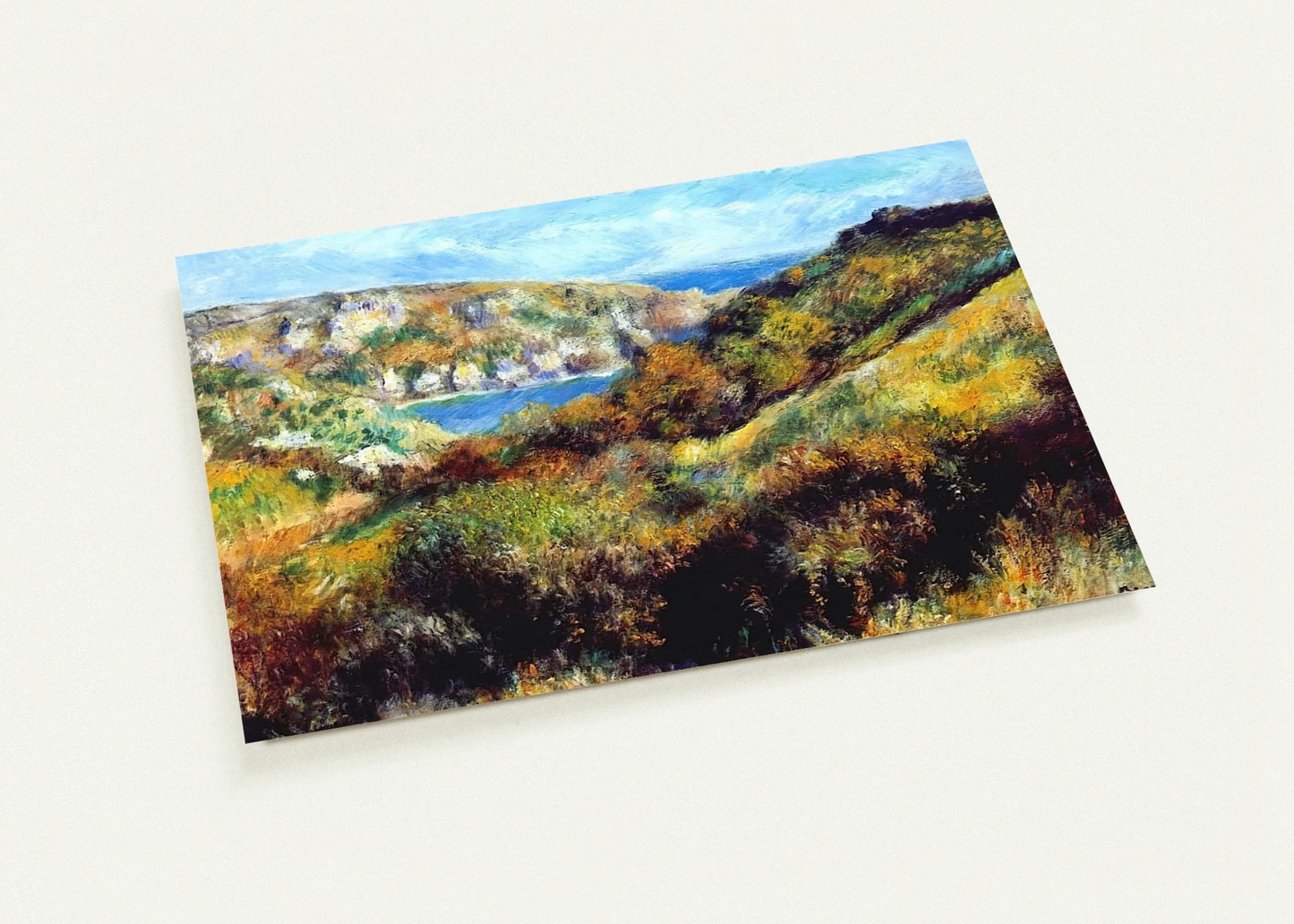 Hills Around Moulin Huet Bay By Pierre-Auguste Renoir Pack of 10 Post Cards | Pierre-Auguste Renoir Post Cards | A6 (10.5 x 14.8 cm) - 4.1 x 5.8 inches