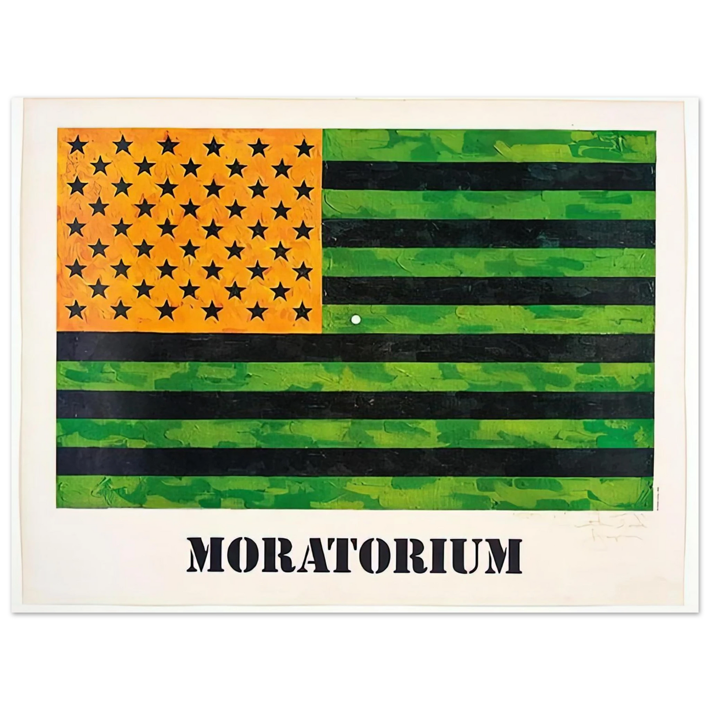 Jasper Johns - MORATORIUM FLAG Fine Art Poster - Default Title