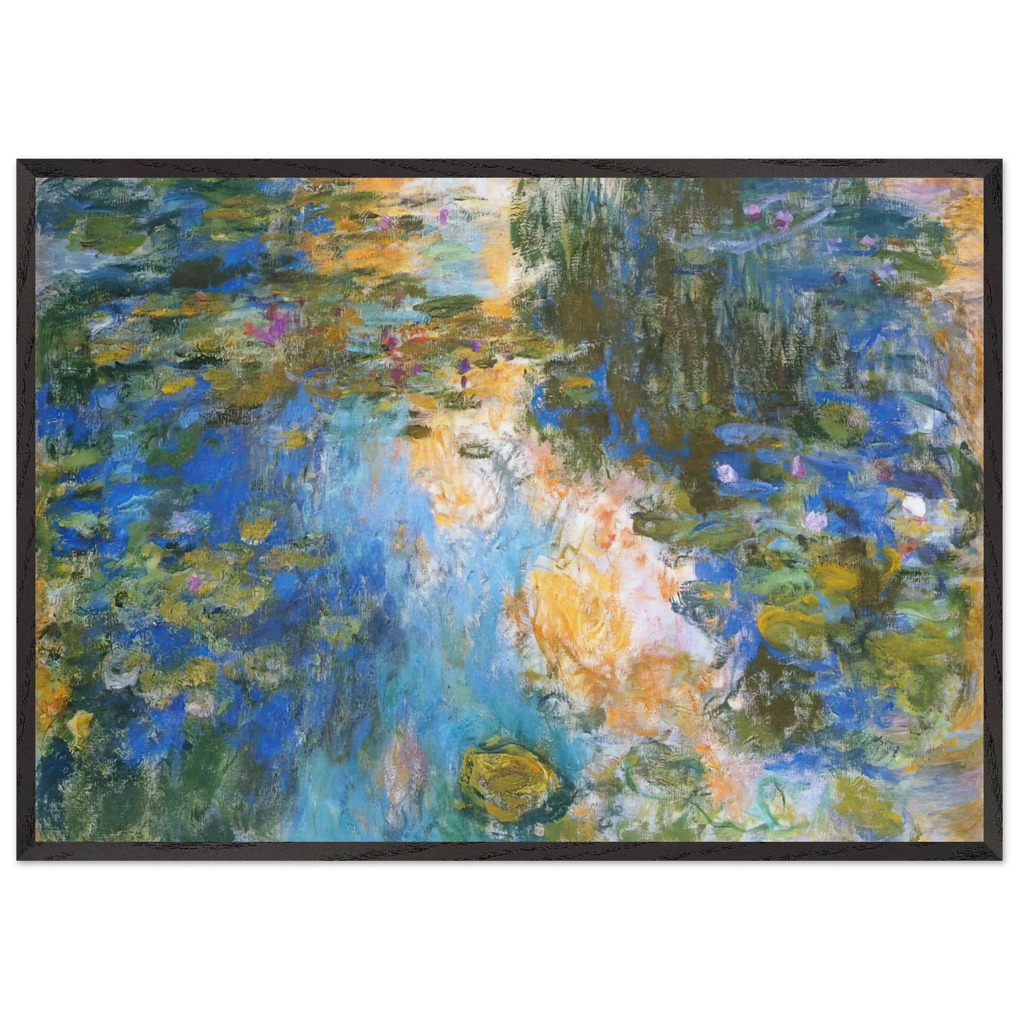 The Water Lily Pond X - claude monet Framed Art Print – Black Wooden Frame - Default Title - -Framed Art Print