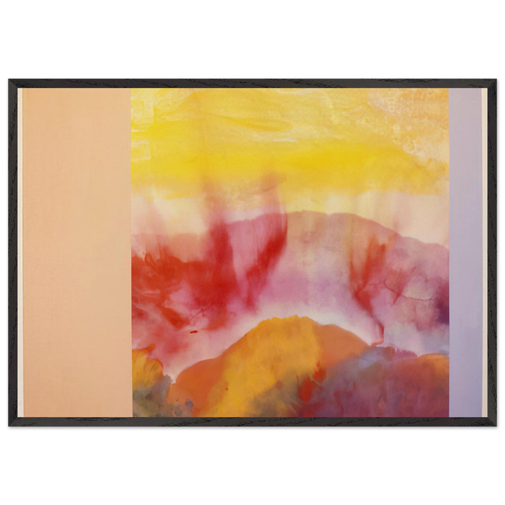 Mountain Morning - 1993 - Ronnie Landfield 70x100 cm / 28x40 inches Framed Art Print – Black Wooden Frame