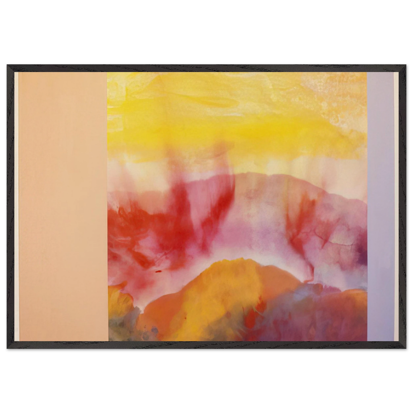 Mountain Morning - 1993 - Ronnie Landfield 70x100 cm / 28x40 inches Framed Art Print – Black Wooden Frame