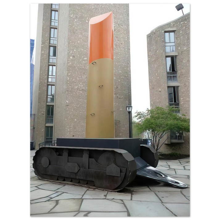 Claes Oldenburg - LIPSTICK ASCENDING ON CATERPILLAR TRACKS 1969 75x100 cm / 30x40inches Fine Art Poster
