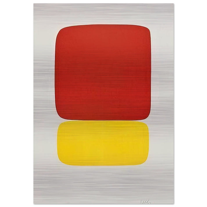 Red over Yellow - Ellsworth Kelly Brushed Aluminum Print - 70x100 cm / 28x40 inches | Ellsworth Kelly Aluminum Print | Ellsworth Kelly Prints