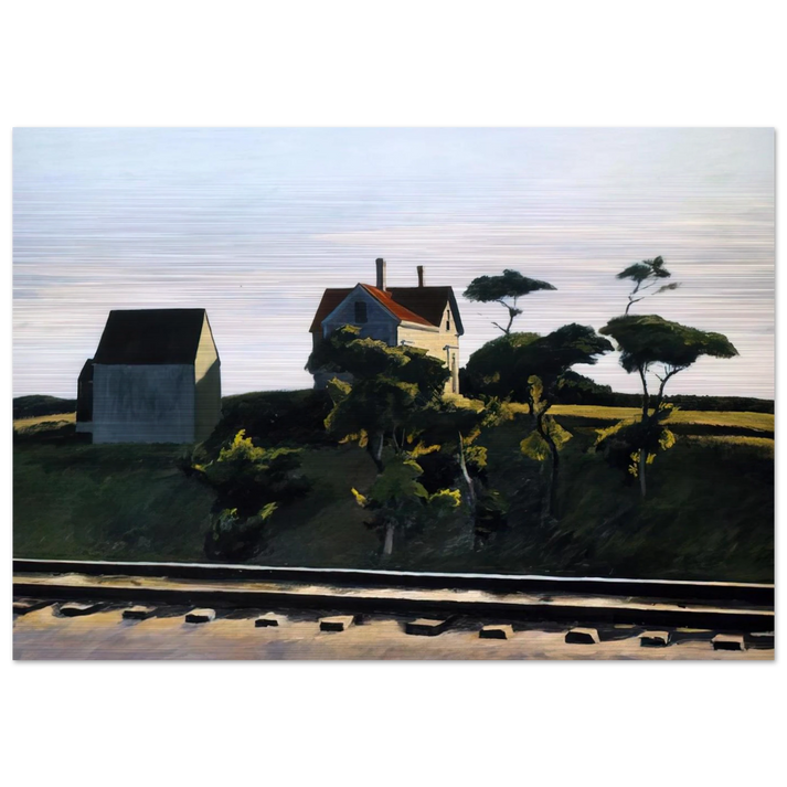 New York, New Haven and Hartford - Edward Hopper Brushed Aluminum Print - 70x100 cm / 28x40 inches | Edward Hopper Aluminum Print | Edward Hopper Prints
