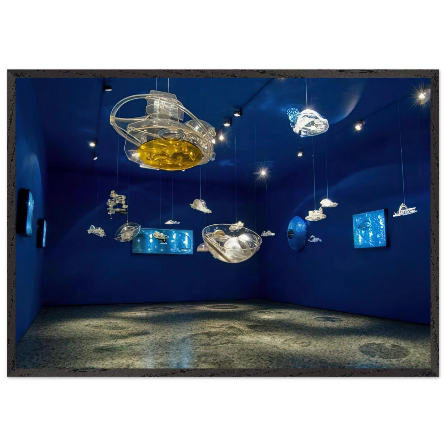 Hydrospatial Cities - 2009 - Gyula Kosice 70x100 cm / 28x40 inches Framed Art Print – Black Wooden Frame