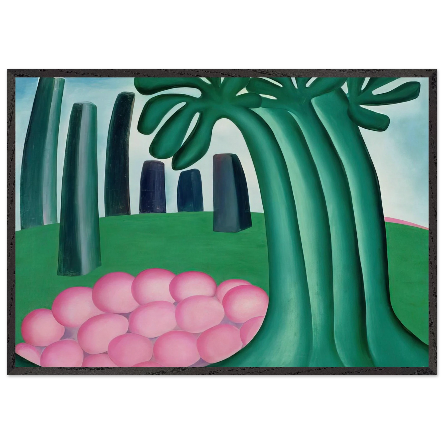Forest N2 - Tarsila do Amaral 70x100 cm / 28x40 inches Framed Art Print – Black Wooden Frame