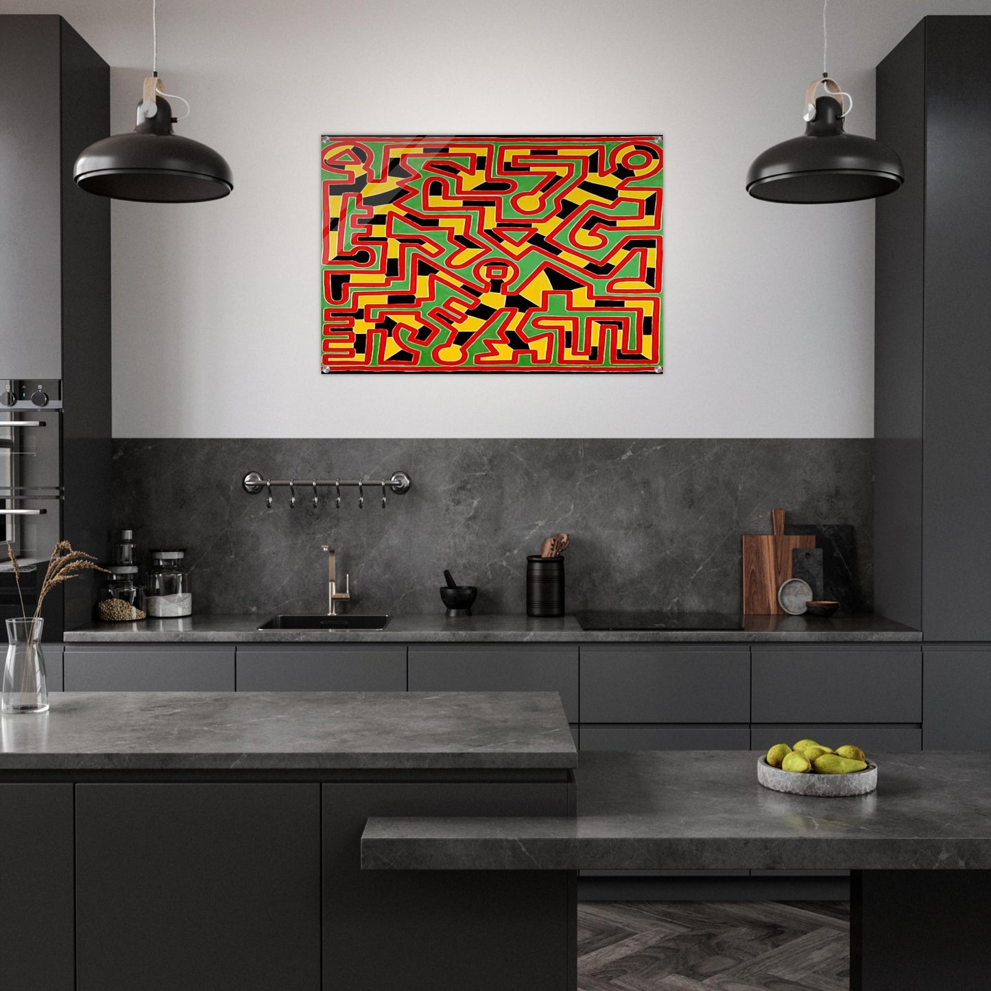 UNTITLED 1988 - Keith Haring Acrylic Print - 70x100 cm / 28x40″ inches | Keith Haring Wall Art | Keith Haring Prints