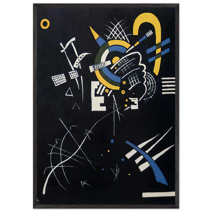 SMALL WORLDS VII 1922 - Wassily Kandinsky 70x100 cm / 28x40 inches Framed Art Print – Black Wooden Frame