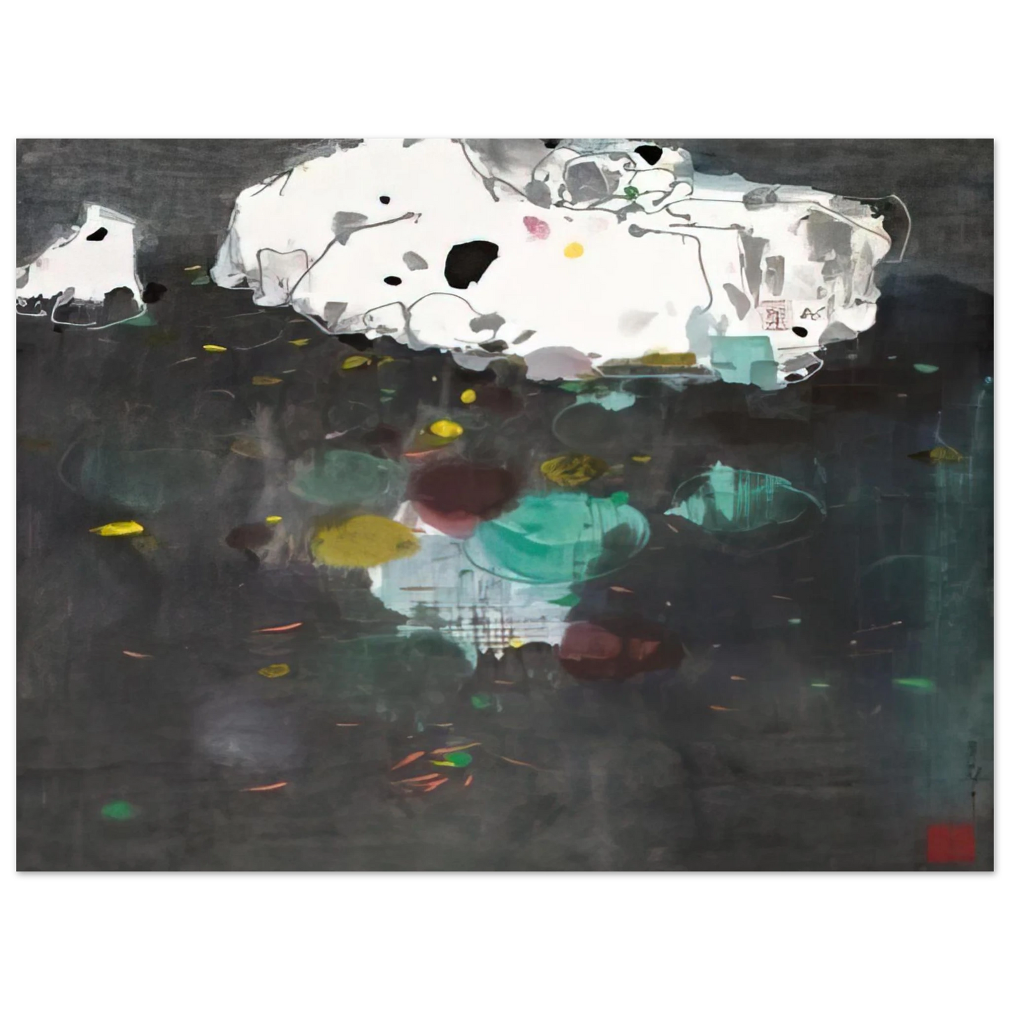 Wu Guanzhong - Fishes - 1986 Fine Art Poster - Default Title