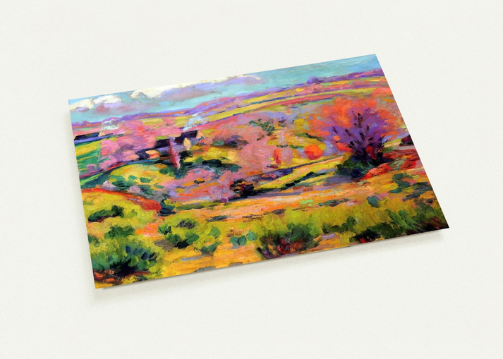 Landscape of Creuse at spring - Fauvism By Armand Guillaumin Pack of 10 Post Cards | Armand Guillaumin Post Cards | A6 (10.5 x 14.8 cm) - 4.1 x 5.8 inches