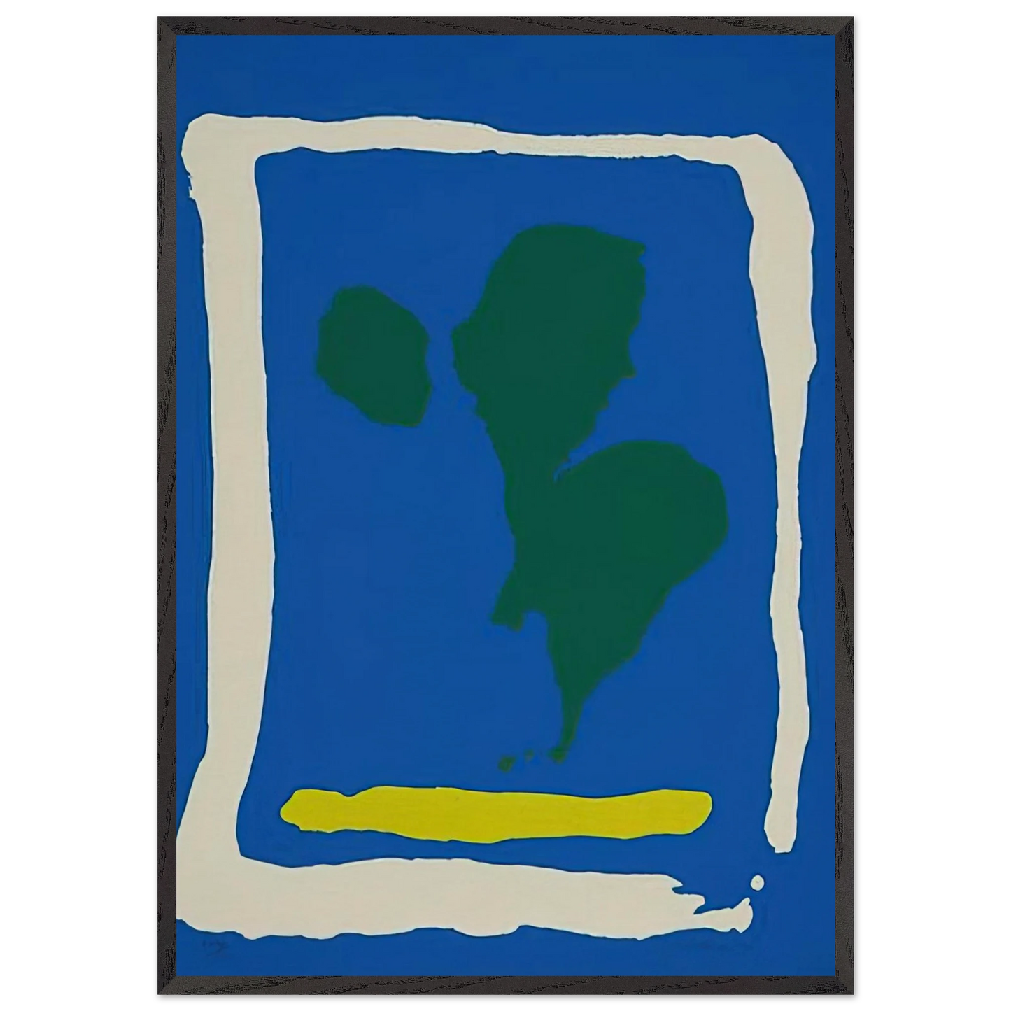Air Frame - 1965 - Helen Frankenthaler 70x100 cm / 28x40 inches Framed Art Print – Black Wooden Frame