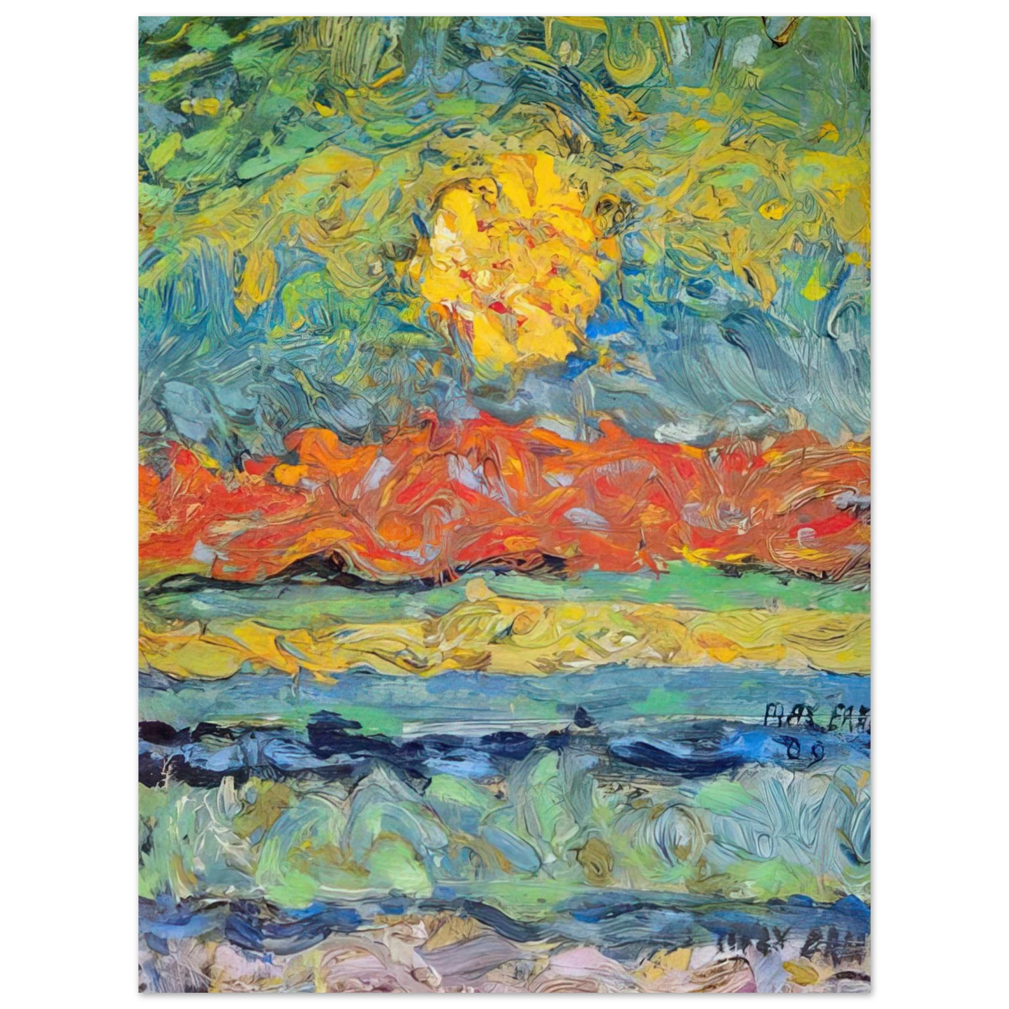 Max Ernst - Landscape with Sun Fine Art Poster - Default Title