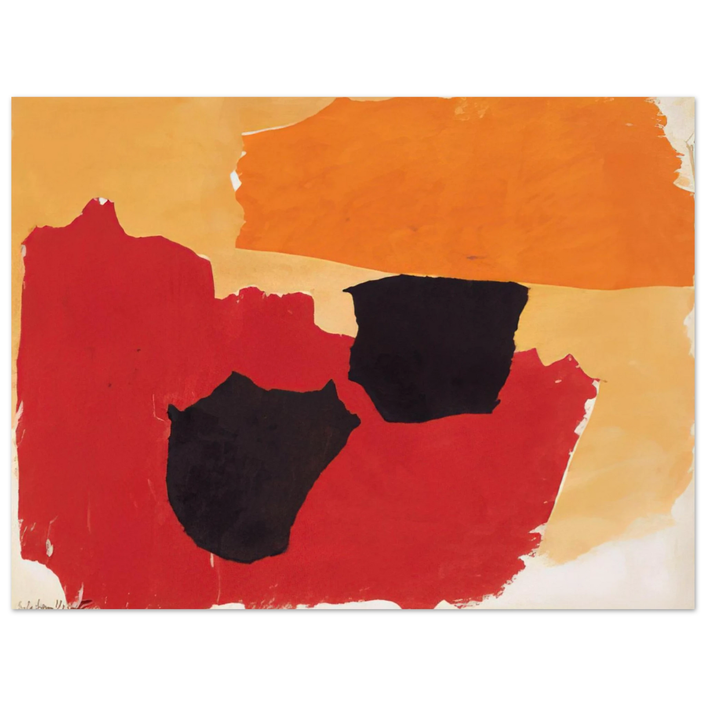 Esteban Vicente - ORANGE RED BLACK 1962 Fine Art Poster - Default Title