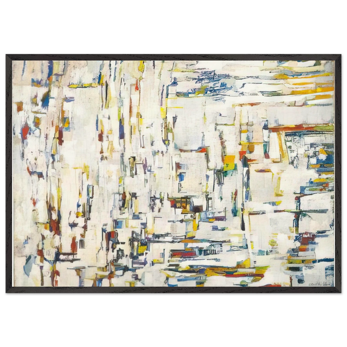 Untitled - 1995 N2 - Maria Helena Vieira da Silva 70x100 cm / 28x40 inches Framed Art Print – Black Wooden Frame