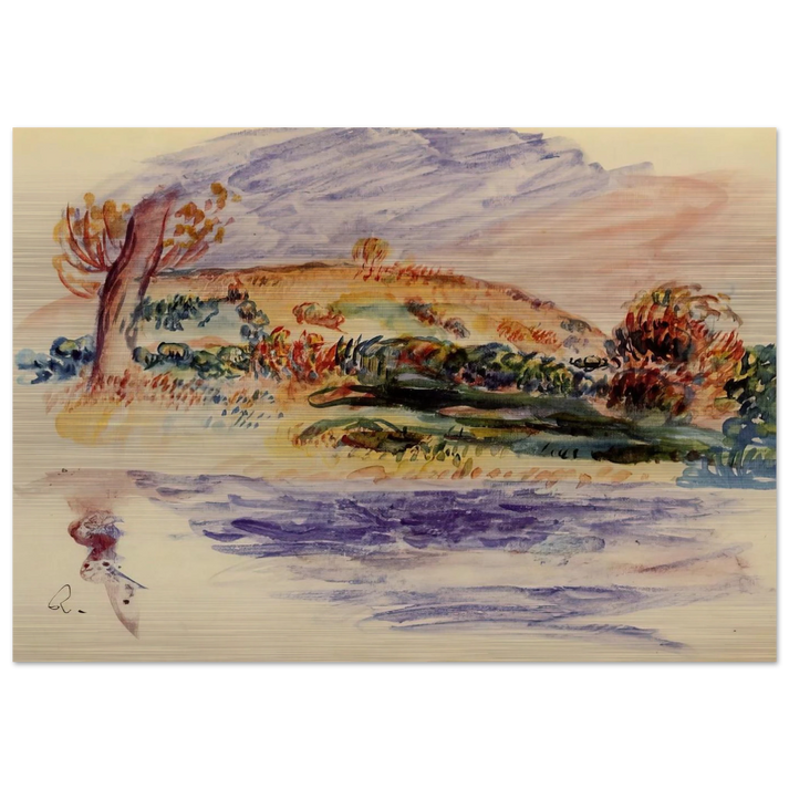 Landscape - Pierre-Auguste Renoir Brushed Aluminum Print - 70x100 cm / 28x40 inches | Pierre-Auguste Renoir Aluminum Print | Pierre-Auguste Renoir Prints